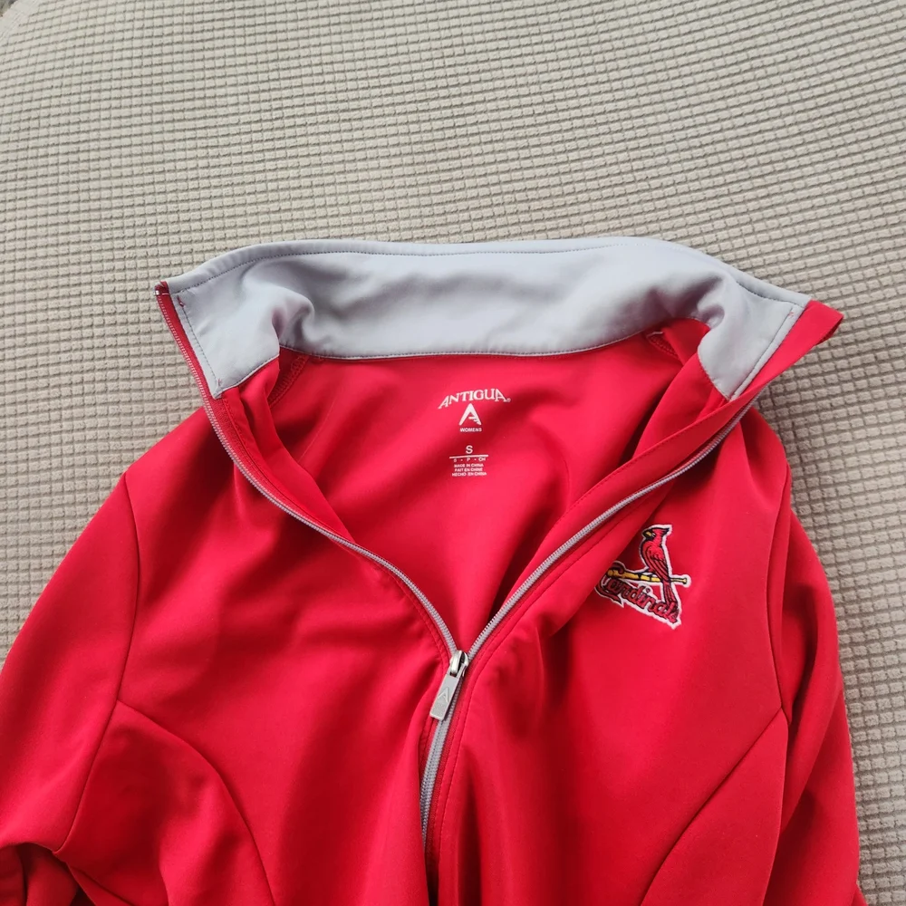 Antigua Womens Full Zip Cardinals MLB Jacket Size‎ Small Long Sleeve